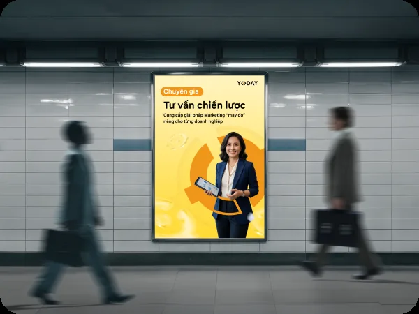 Poster tại ga metro
